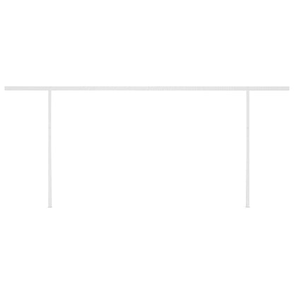 Markise Manuell Einziehbar mit LED 6x3 m Creme