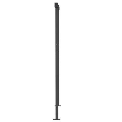 Markise Manuell Einziehbar mit Pfosten 3x2,5 m Anthrazit