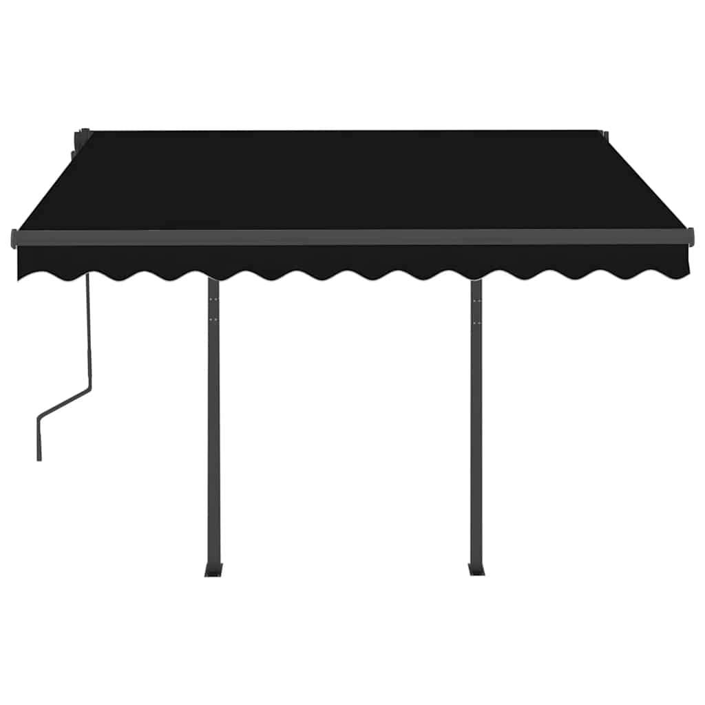 Markise Manuell Einziehbar mit LED 3x2,5 m Anthrazit