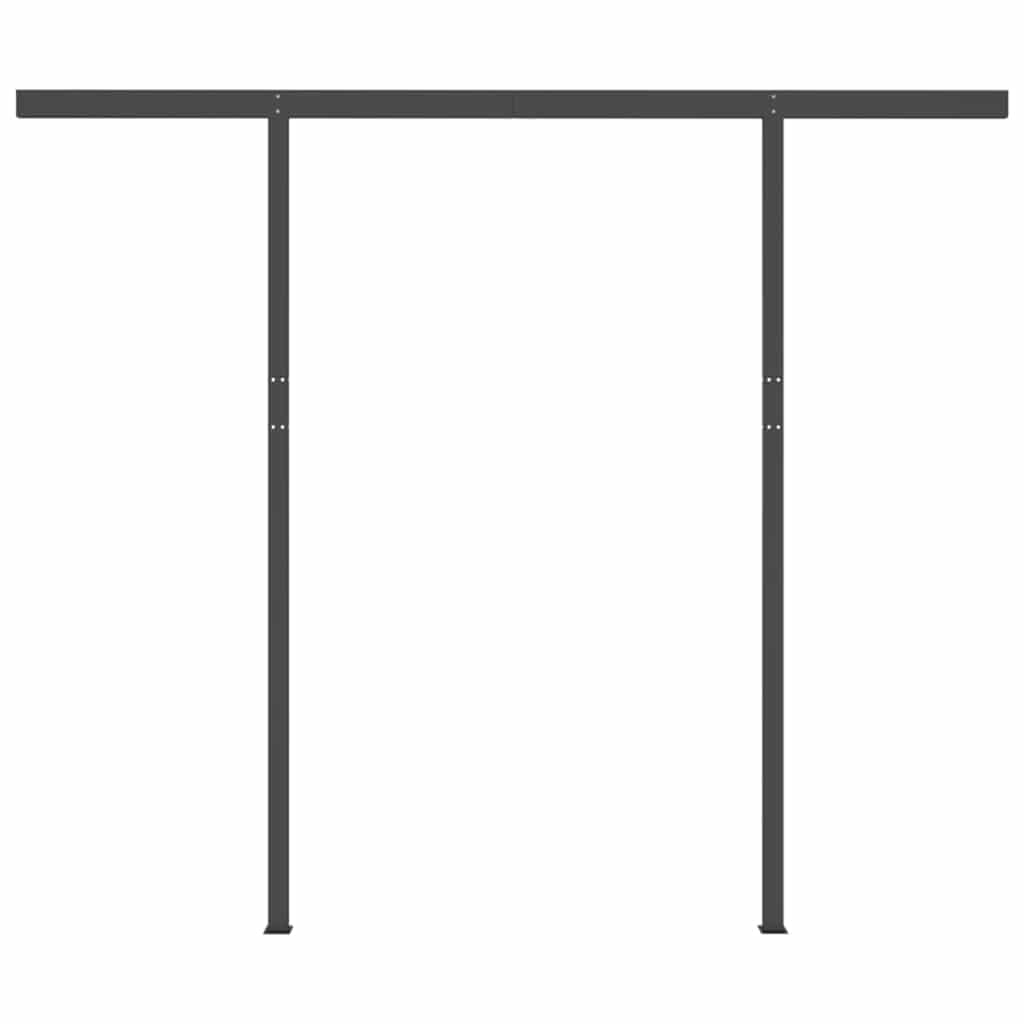 Markise Manuell Einziehbar mit LED 3x2,5 m Anthrazit