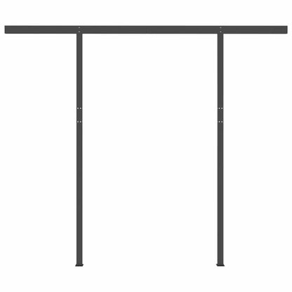 Markise Manuell Einziehbar mit LED 3x2,5 m Anthrazit