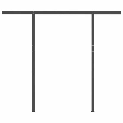 Markise Manuell Einziehbar mit LED 3,5x2,5 m Anthrazit
