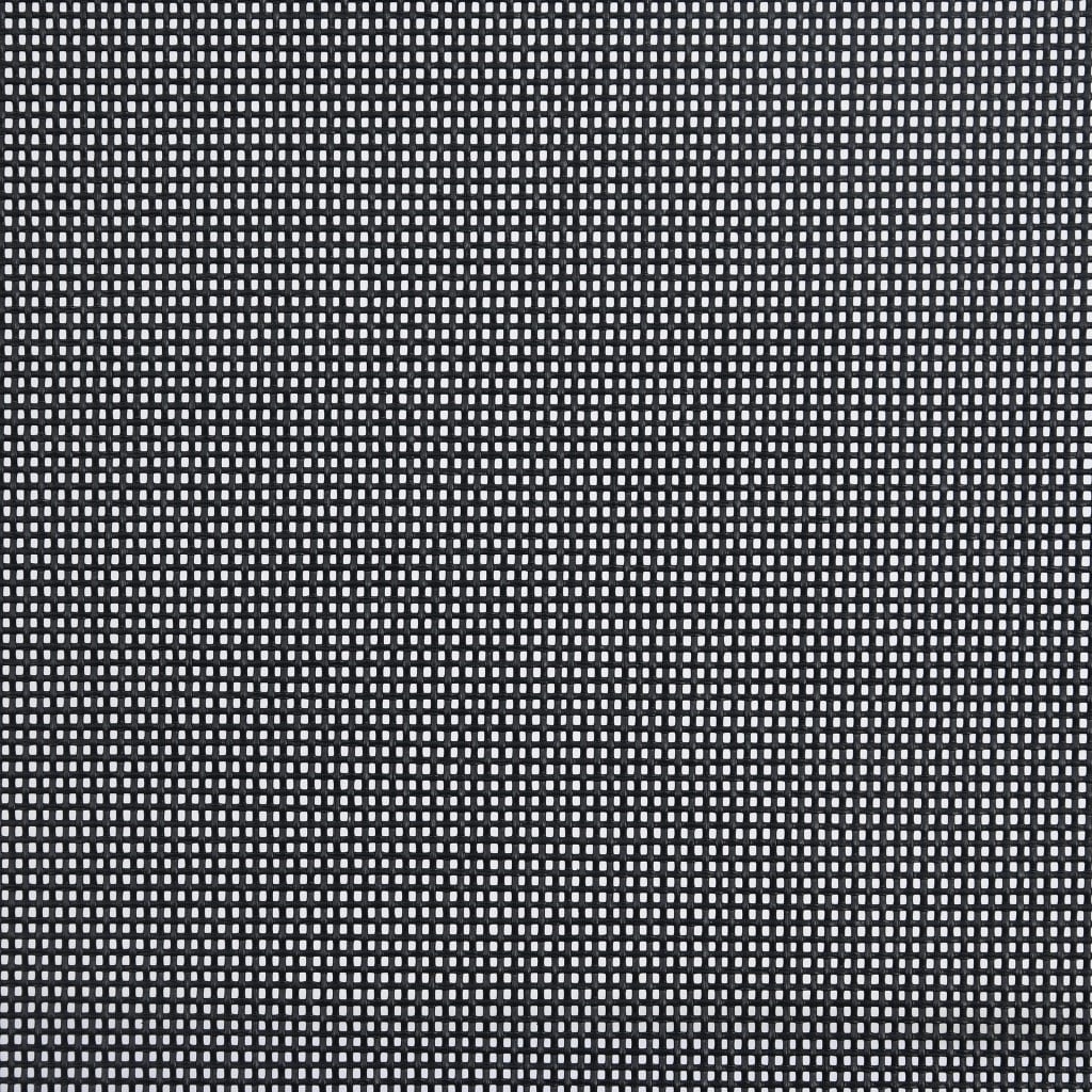 7-tlg. Garten-Essgruppe Aluminium Silbern und Schwarz