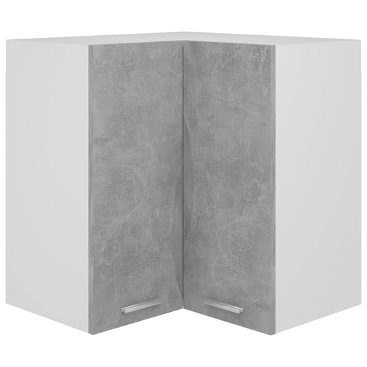 Hjørnevægskab betongrå 57x57x60 cm træmateriale