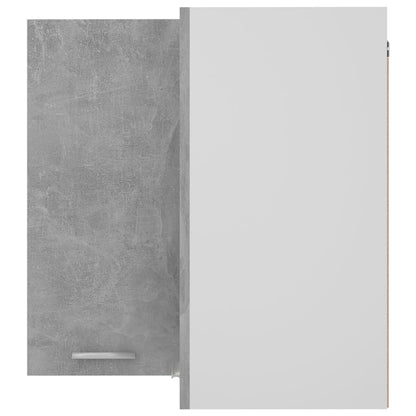 Eckhängeschrank Lyon Betongrau 57x57x60 cm Holzwerkstoff