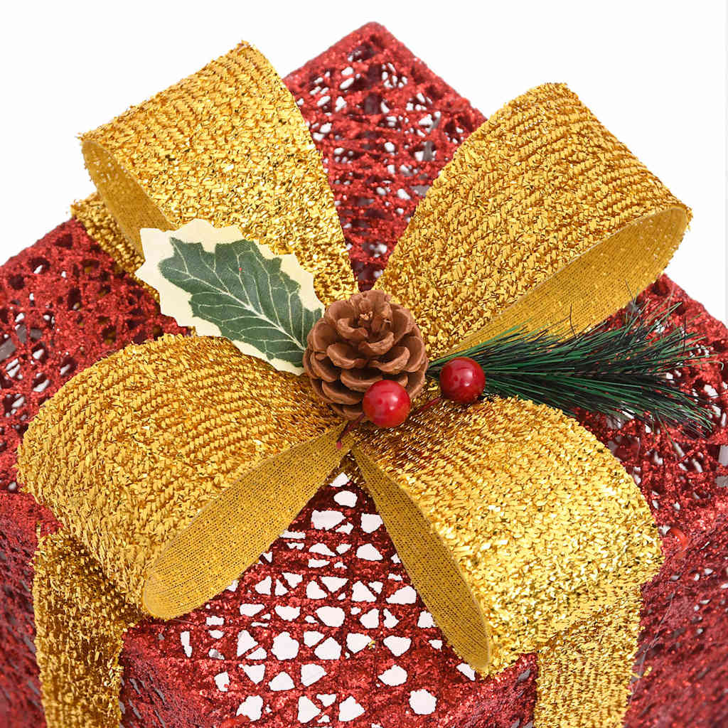 Geschenkboxen Deko-Set 3 Stk. Rot Outdoor Indoor