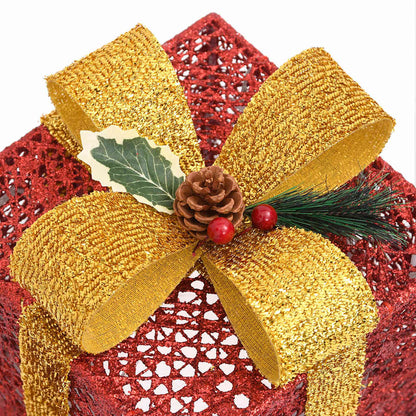 Geschenkboxen Deko-Set 3 Stk. Rot Outdoor Indoor