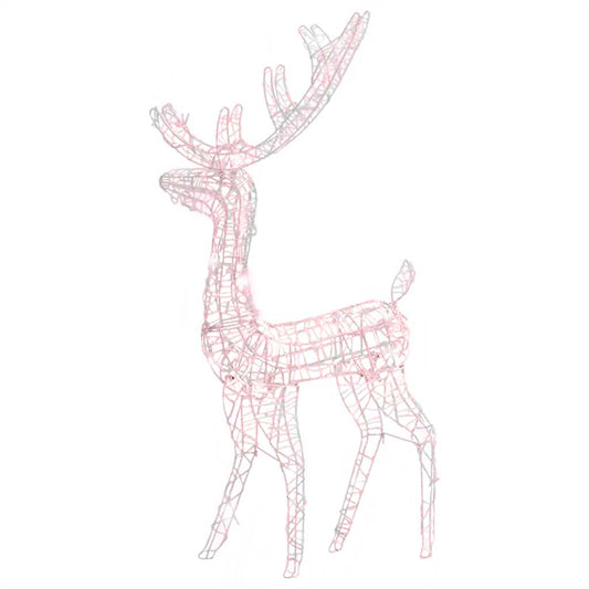 LED-Rentier Acryl Weihnachtsdekoration 140 LEDs 120 cm Warmweiß