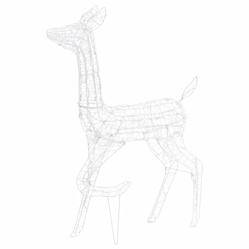 LED-Rentier-Familie Weihnachtsdeko Acryl 300 LED Kaltweiß