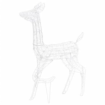 LED-Rentier-Familie Weihnachtsdeko Acryl 300 LED Kaltweiß