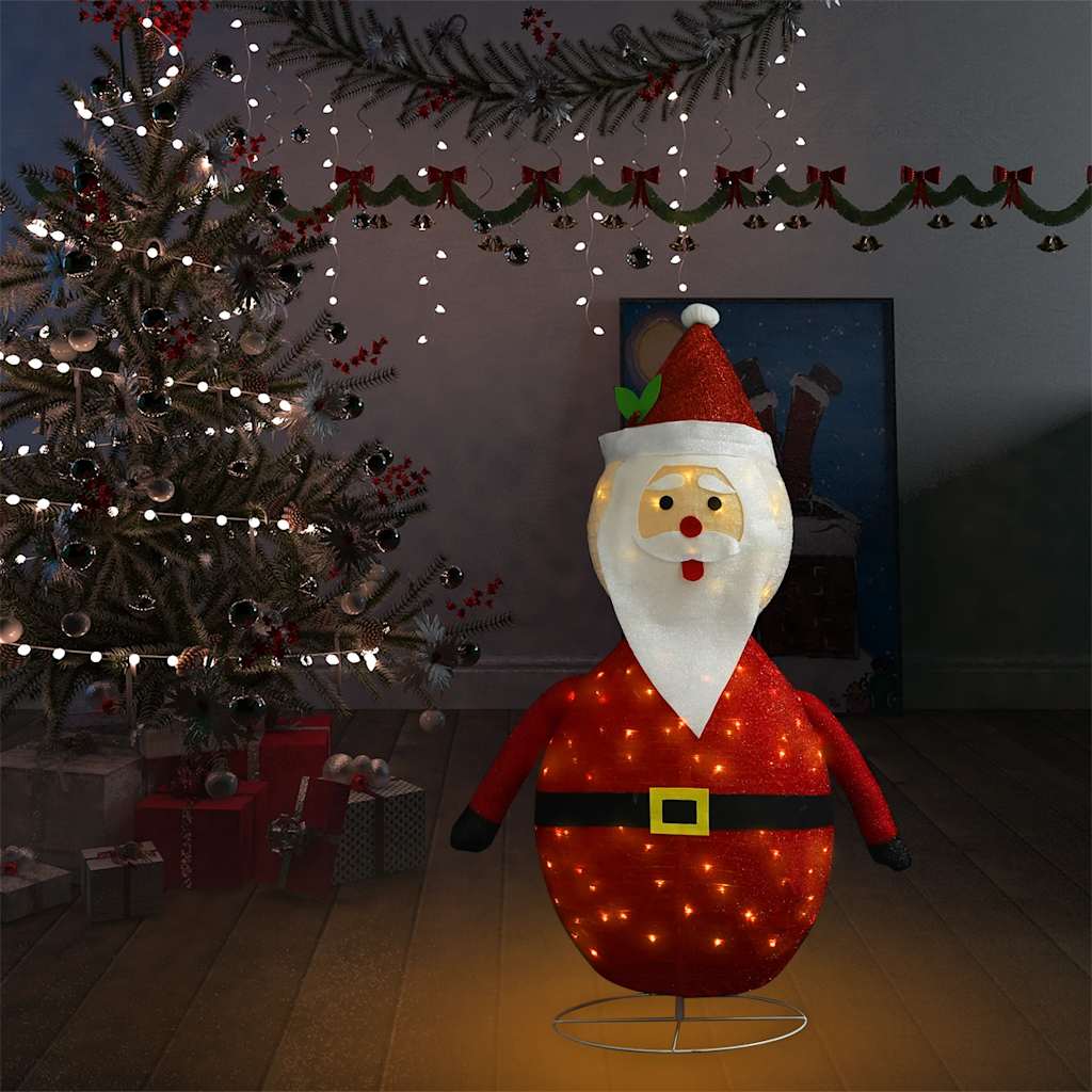 Julepynt julemand LED luksus stof 120 cm