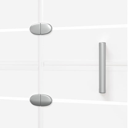 Faltbare Duschkabine ESG 120x140 cm Weiß