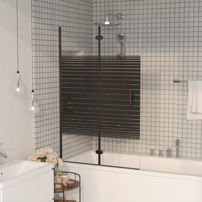 Faltbare Duschkabine ESG 80x140 cm Schwarz