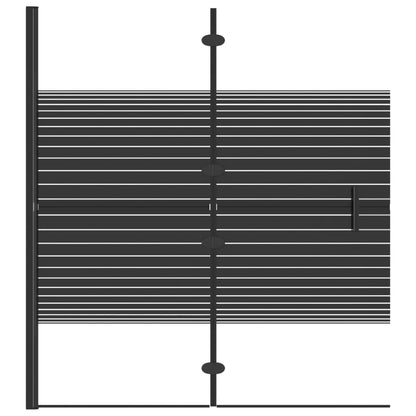 Faltbare Duschkabine ESG 120x140 cm Schwarz