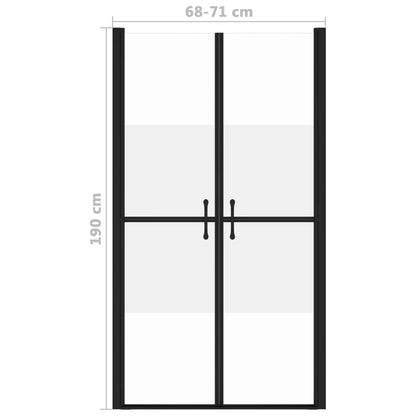Brusedør halvmat ESG (68-71)x190 cm