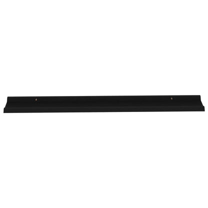 Wandregale 2 Stk. Schwarz 115x9x3 cm