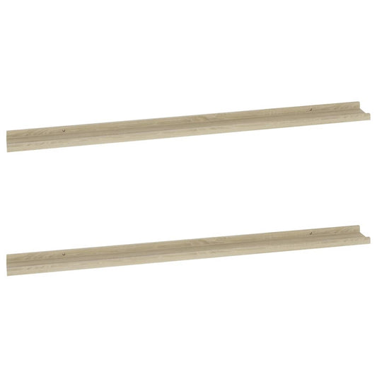 Wandregale 2 Stk. Sonoma-Eiche 115x9x3 cm