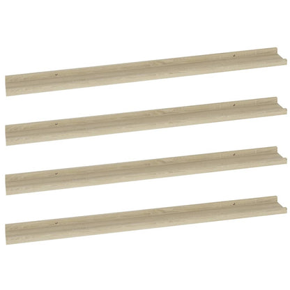 Wandregale 4 Stk. Sonoma-Eiche 100x9x3 cm