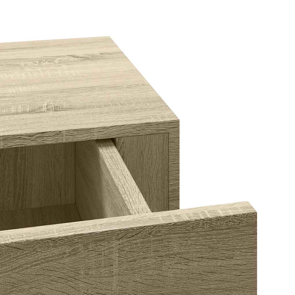 Wandregale mit Schubladen 2 Stk. Eichen-Optik 60x23,5x10 cm MDF