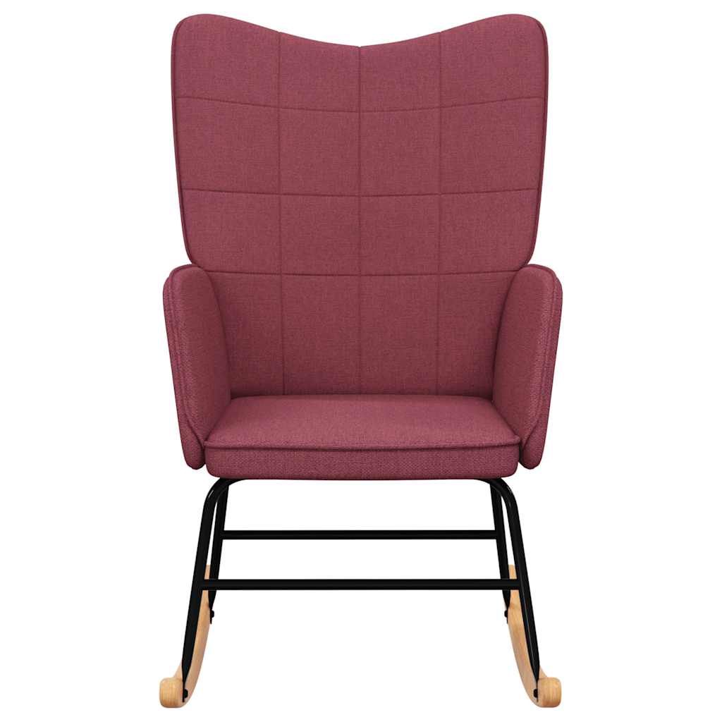 Schaukelstuhl Weinrot Stoff