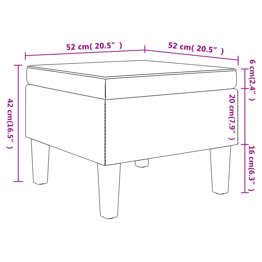 Hocker mit Holzbeinen Weinrot Stoff