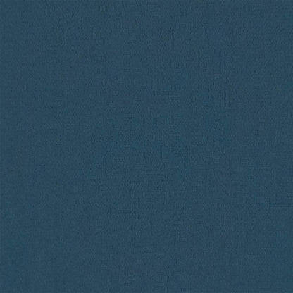 Hocker mit Holzbeinen Blau Samt