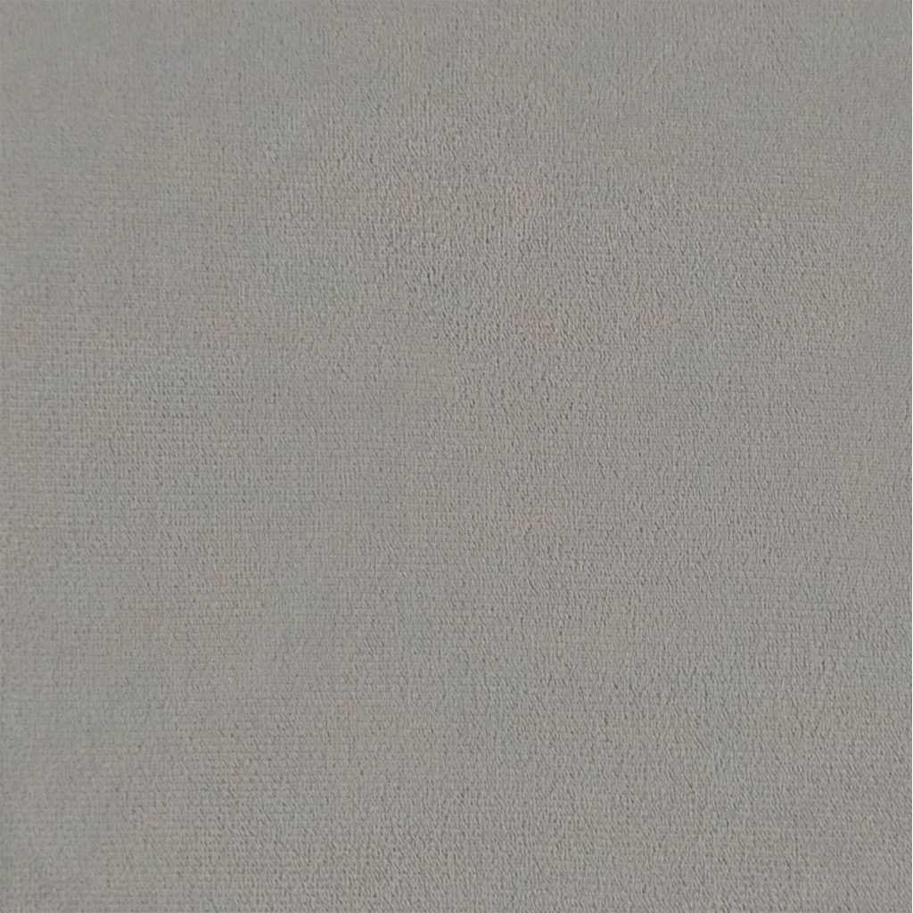 Hocker mit Holzbeinen Hellgrau Samt