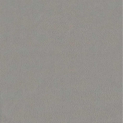 Hocker mit Holzbeinen Hellgrau Samt