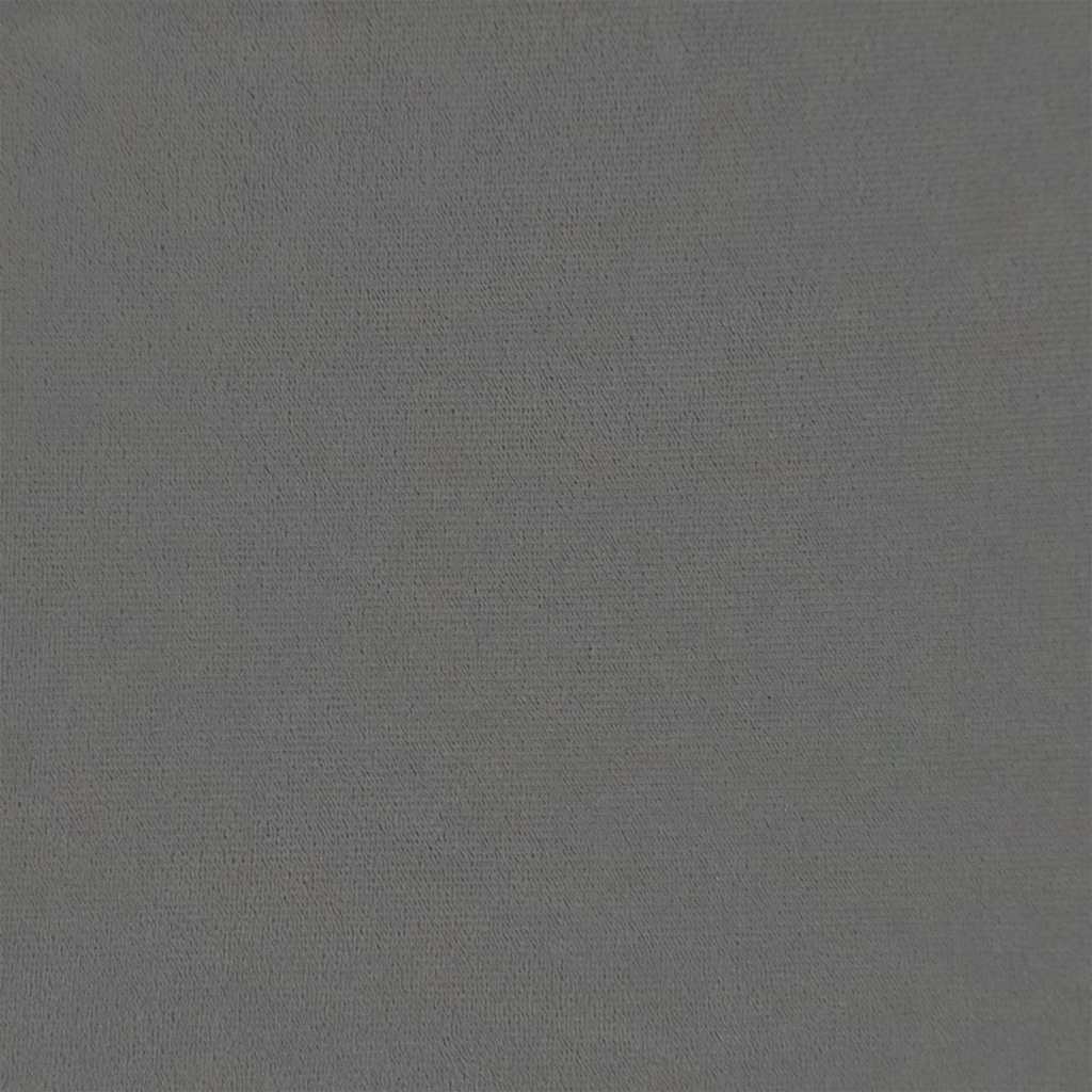 Hocker mit Holzbeinen Dunkelgrau Samt