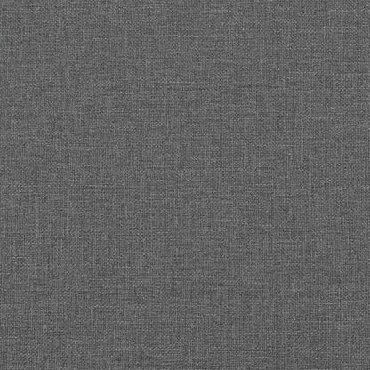 Hocker mit Holzbeinen Dunkelgrau Stoff