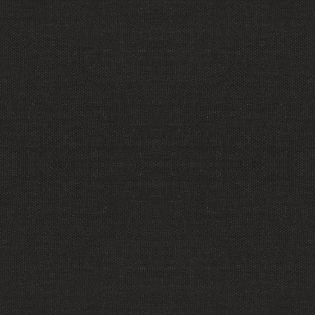 Hocker mit Holzbeinen Schwarz Stoff