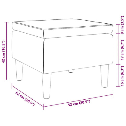 Hocker mit Holzbeinen Weinrot Stoff