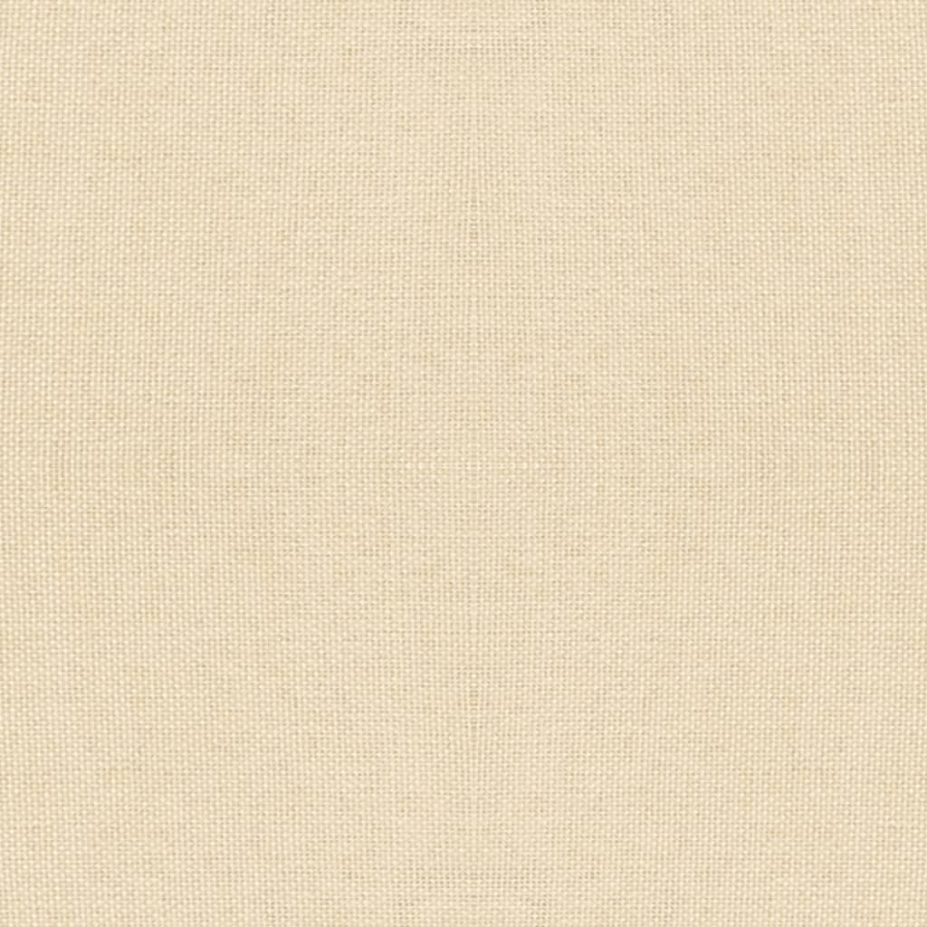 Hocker mit Holzbeinen Creme Stoff