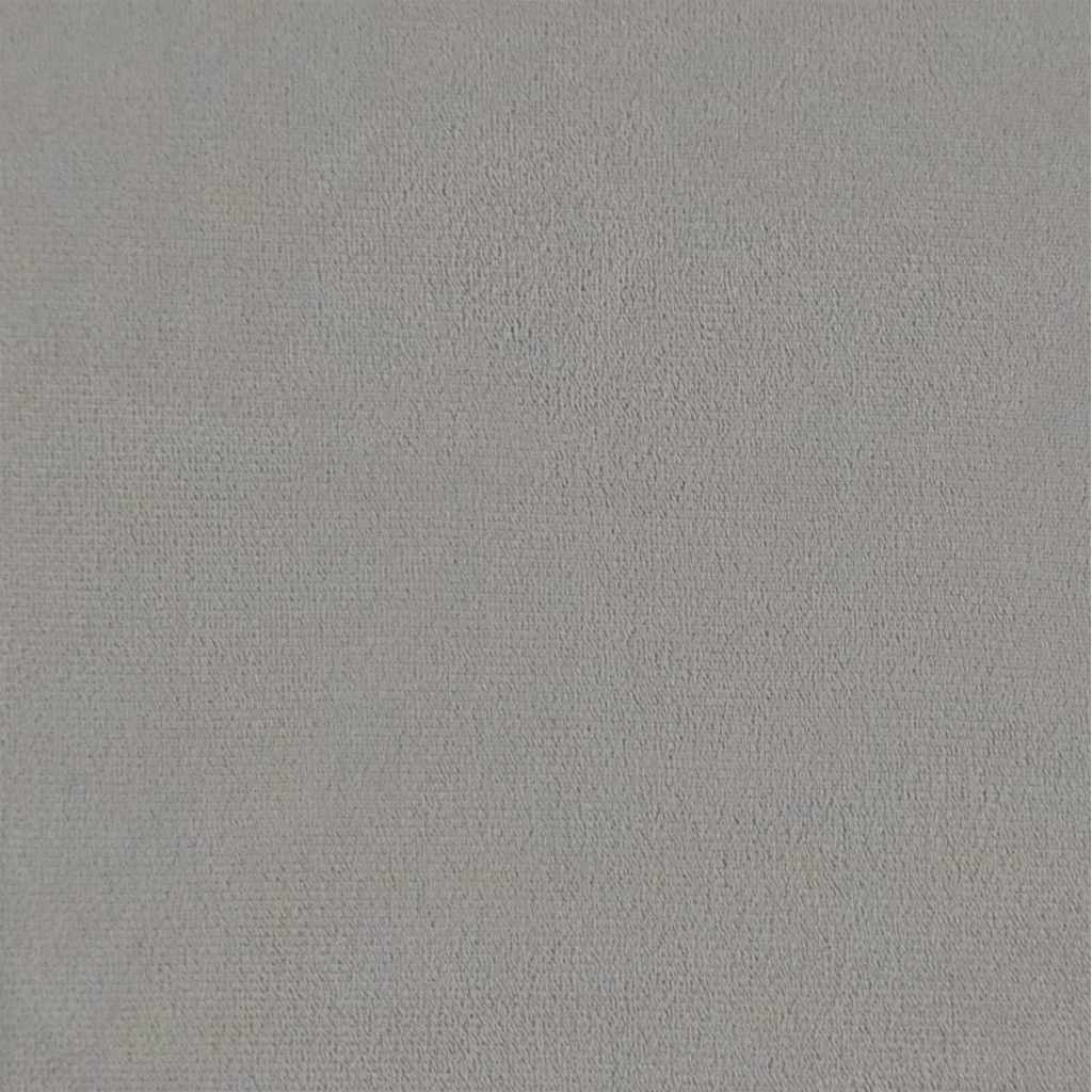 Hocker mit Holzbeinen Hellgrau Samt