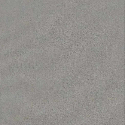 Hocker mit Holzbeinen Hellgrau Samt