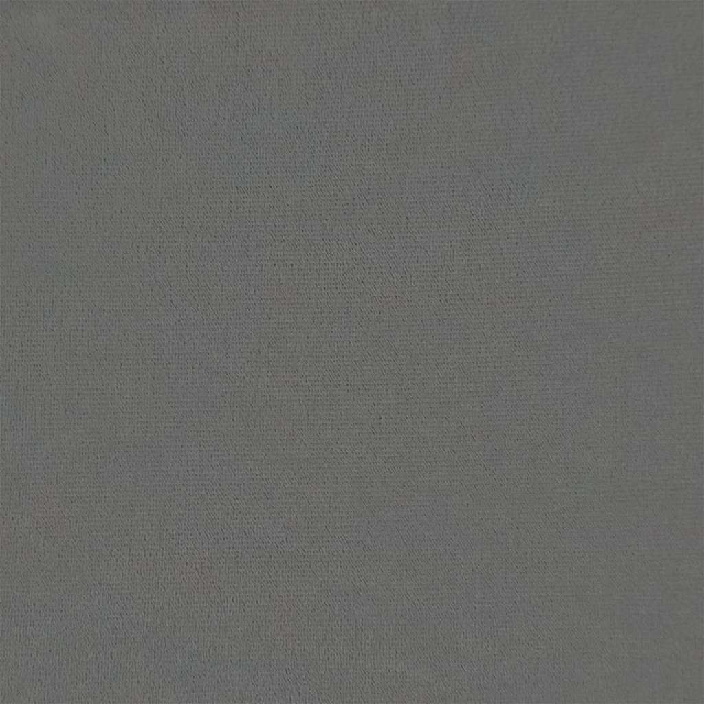 Hocker mit Holzbeinen Dunkelgrau Samt