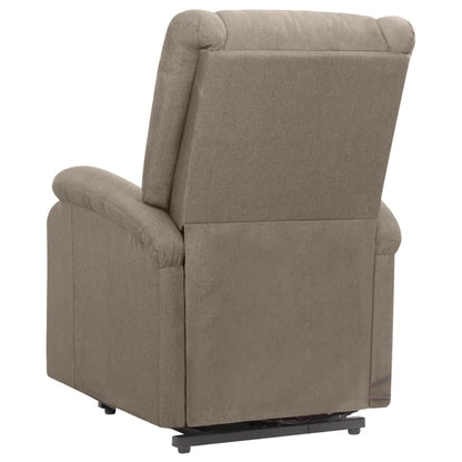 Massagesessel mit Aufstehhilfe Taupe Stoff
