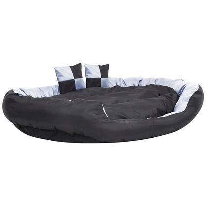 Hundekissen Wendbar und Waschbar Grau und Schwarz 150x120x25 cm