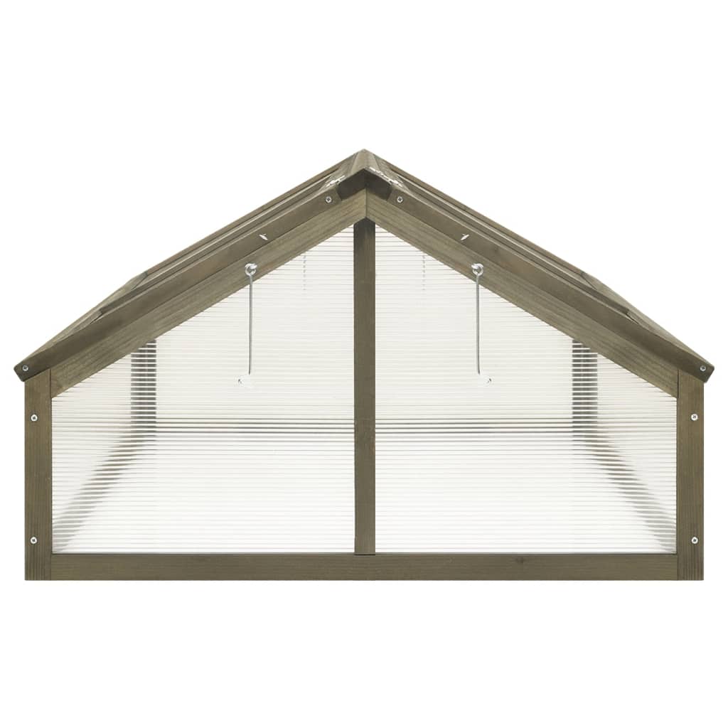 Gewächshaus Grau 114x80x50 cm Tannenholz