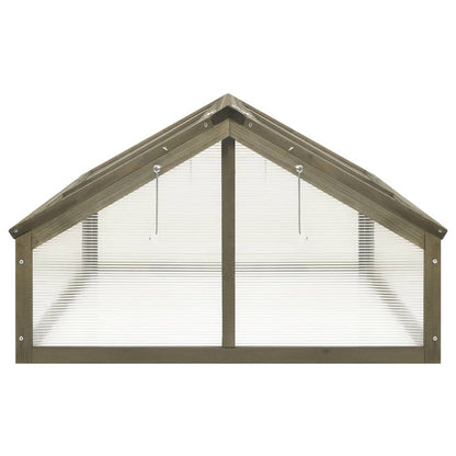 Gewächshaus Grau 114x80x50 cm Tannenholz