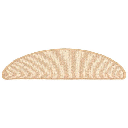 Stufenmatten 15 Stk. 56x17x3 cm Creme Halbrund