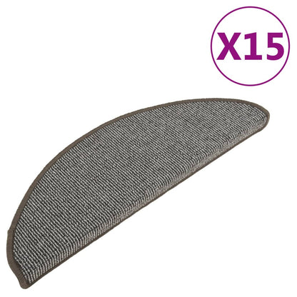 Stufenmatten 15 Stk. 65x21x4 cm Grau Halbrund Groß
