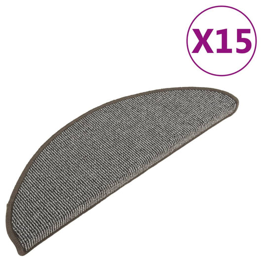Stufenmatten 15 Stk. 65x21x4 cm Grau Halbrund Groß