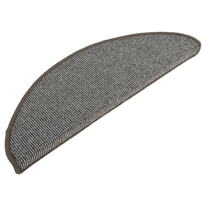 Stufenmatten 15 Stk. 65x21x4 cm Grau Halbrund Groß