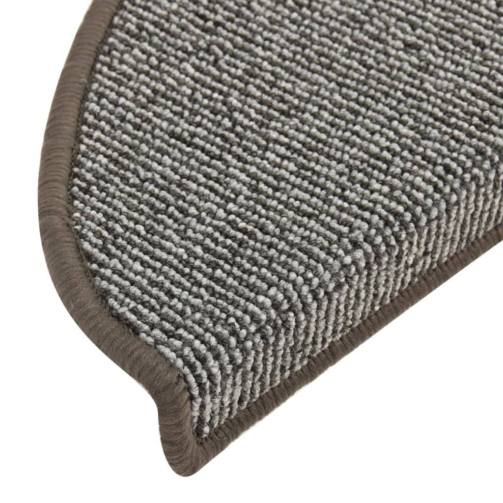 Stufenmatten 15 Stk. 65x21x4 cm Grau Halbrund Groß