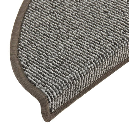 Stufenmatten 15 Stk. 65x21x4 cm Grau Halbrund Groß