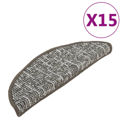 Treppenmatten 15 Stk. Anthrazit 56x17x3 cm