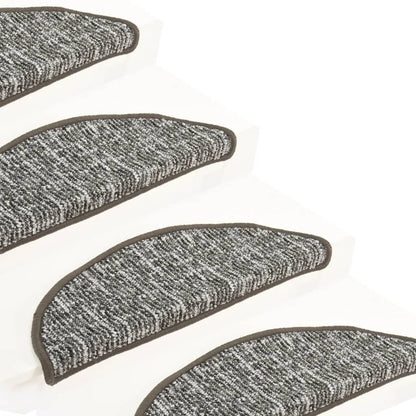 Treppenmatten 15 Stk. Anthrazit 56x17x3 cm
