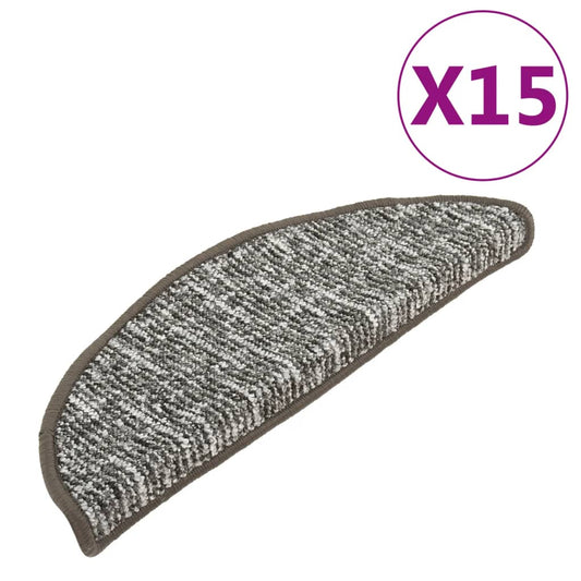 Treppenmatten 15 Stk. Anthrazit 65x21x4 cm