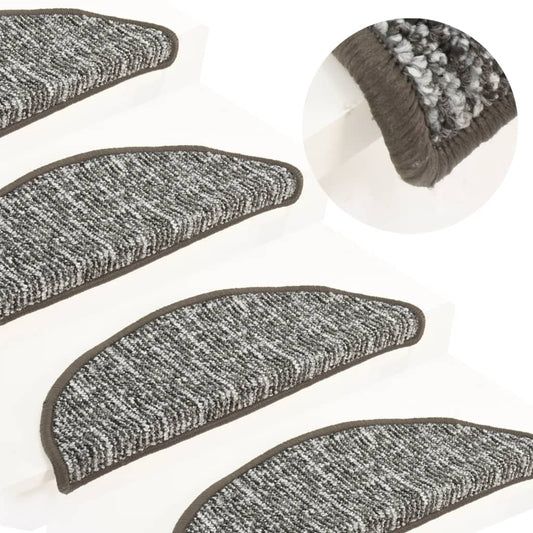 Treppenmatten 15 Stk. Anthrazit 65x21x4 cm